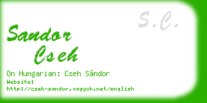 sandor cseh business card