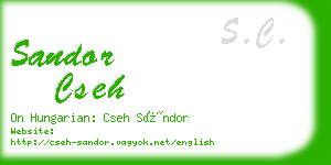 sandor cseh business card